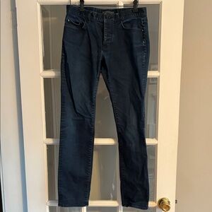 John Varvatos Midnight Blue Straight Jeans 30x31 Regular Rivet Missing